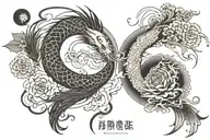 semicolon equilibrium tattoo design idea