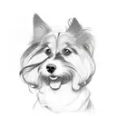 memorial dog  tattoo design idea