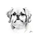 memorial dog  tattoo design idea