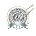 barb wire halo tattoo design idea