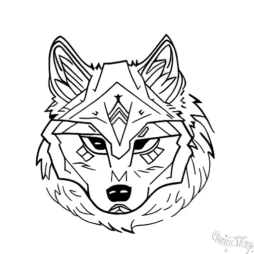wolf baby tattoo design idea