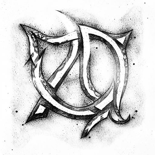 Norse Mythology Rune. Inscribed to bring health tattoo design idea