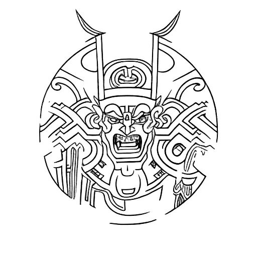 Hades and Raijin Symbol tattoo design idea