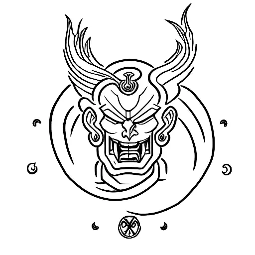 Hades and Raijin Symbol Combined  tattoo design idea