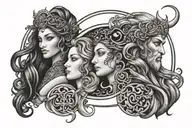 LEO SUN, VIRGO Moon, gemini rising tattoo design idea