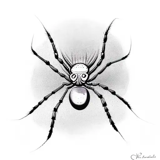 spider with long legs tattoo design idea