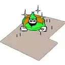 stylized speed bump as the central element, cosmic backdrop tattoo design idea