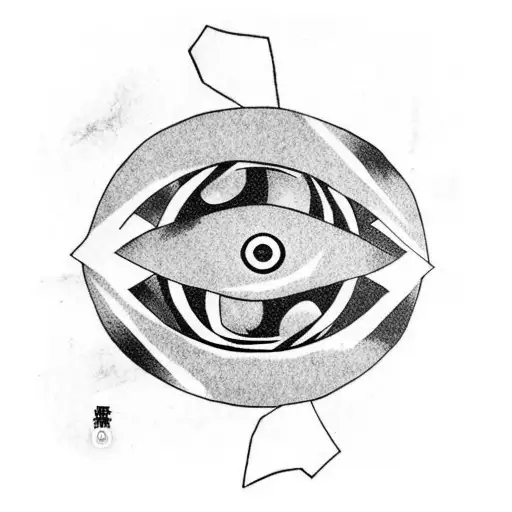 naruto sage eye and sasuke eye on kunai tattoo design idea