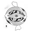 naruto sage eye and sasuke eye on kunai tattoo design idea