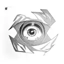 naruto sage eye and sasuke eye on kunai tattoo design idea