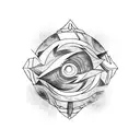 naruto sage eye and sasuke eye on kunai tattoo design idea