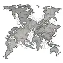 world map tattoo design idea