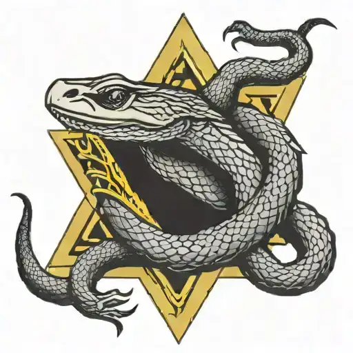 black mamba snake wrapped triangle bjj smother choke tattoo design idea