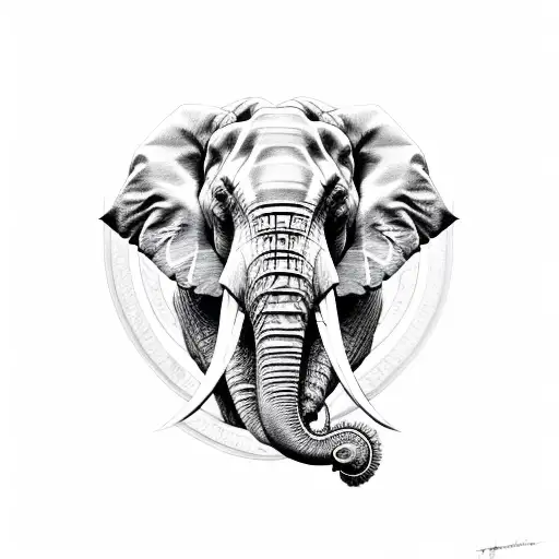 Elephant, flowers , royalty,  perseverance,  enlightenment,  angelic tattoo design idea