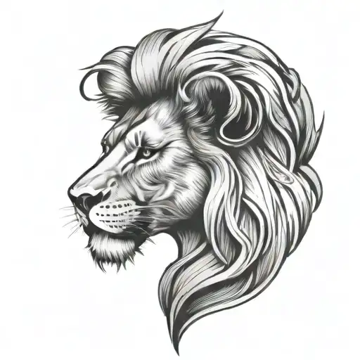 lion head for women for hip area sexy and stylish no flowers tattoo design idea