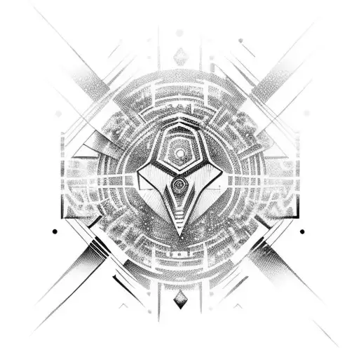 cybertribal y2k tattoo design idea