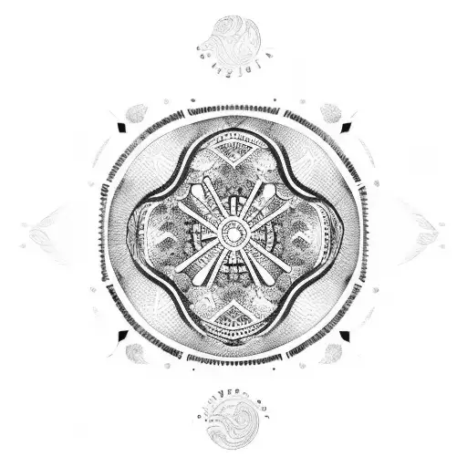 a filipino themed tattoo inside a circle tattoo design idea