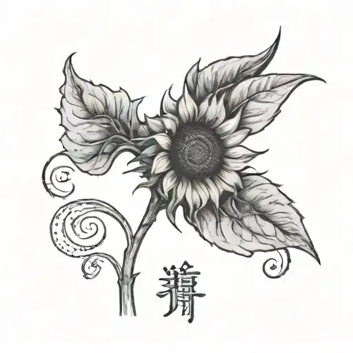 a sunflower thats gonma go on my hand with the name kelly underneath tattoo design idea
