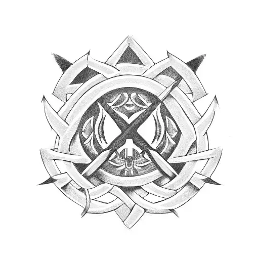 Trident tattoo design idea