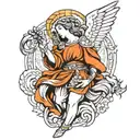 renaissance angel tattoo design idea