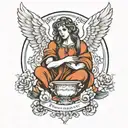 renaissance angel tattoo design idea