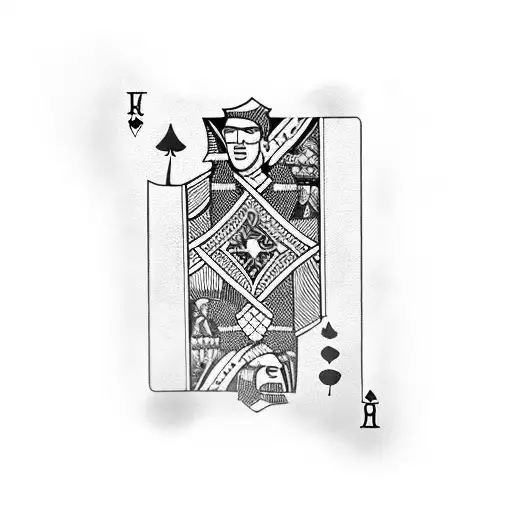 A spork, cigarette and a deck of playing card, encorperated together  tattoo design idea