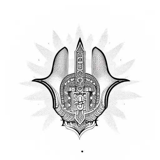 Hamsa Symbol tattoo design idea