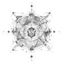 A game board with constellations of Capricorn and Saturn as the centerpiece tattoo design idea