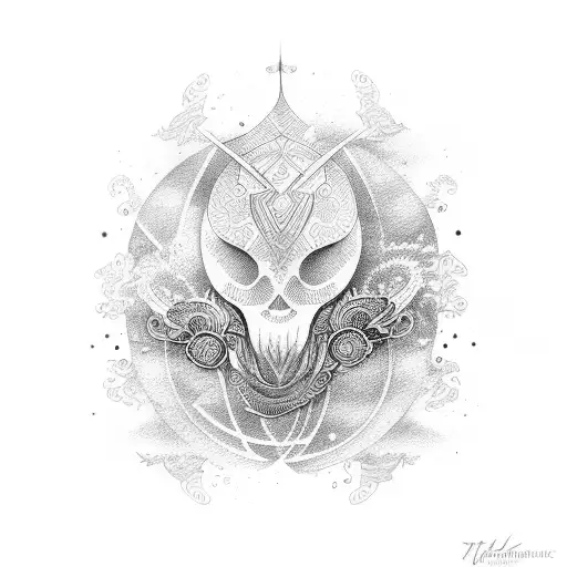 Virgo shaka tattoo design idea