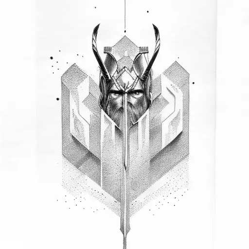 thor hammer  tattoo design idea