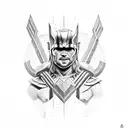 thor hammer  tattoo design idea