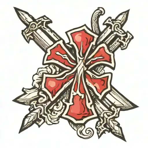 Cross + 3 Nails tattoo design idea