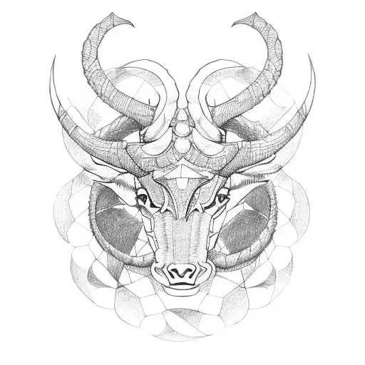 capricorn symbol tattoo design idea