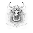 capricorn symbol tattoo design idea