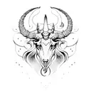 capricorn symbol tattoo design idea