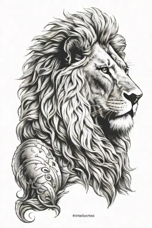 aslan tattoo design idea
