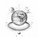 planet alignment for December 14th 2005 tattoo design idea