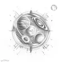 planet alignment for December 14th 2005 tattoo design idea