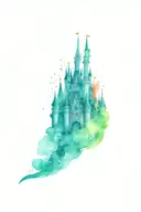 disney castle tattoo design idea
