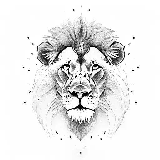 lion and the lamb tattoo design idea