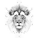 lion and the lamb tattoo design idea