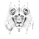 lion and the lamb tattoo design idea