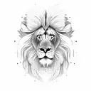 lion and the lamb tattoo design idea