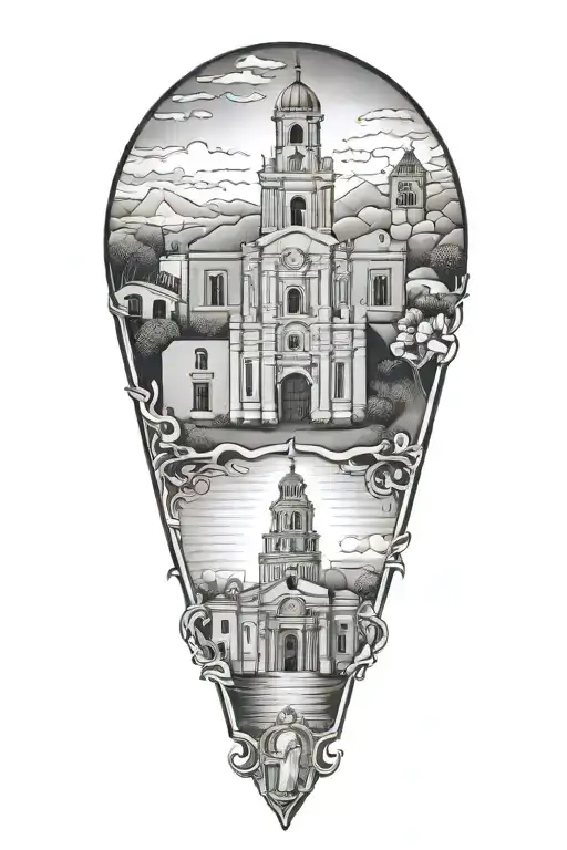 San Antonio Alamo tattoo design idea