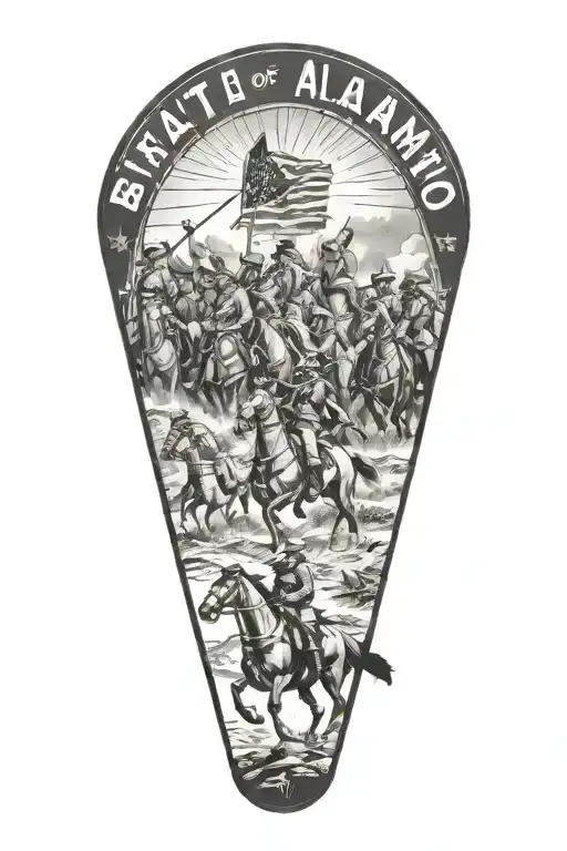 battle of the Alamo  tattoo design idea