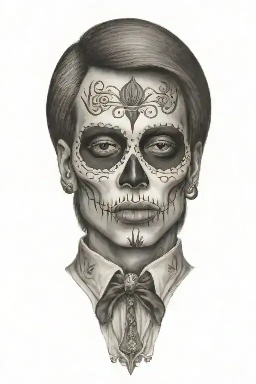 San Antonio Alamo day of the dead 1800  tattoo design idea