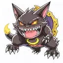 gengar shiny Sprite vs umbreon shiny sprite casting spells tattoo design idea