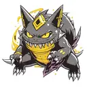 gengar shiny Sprite vs umbreon shiny sprite casting spells tattoo design idea