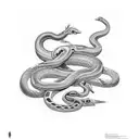 snake and dagger tattoo design idea