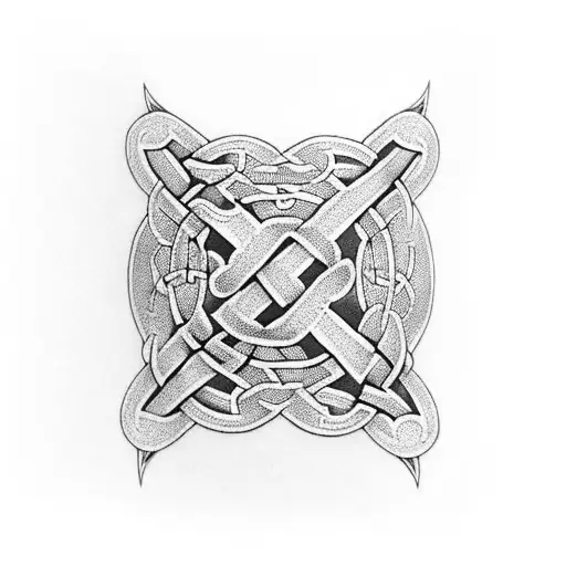 Celtic symbol arm band  tattoo design idea